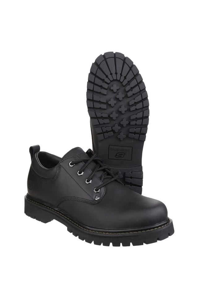 Skechers Skechers Men's 'Tom Cats' Leather Lace Shoes in Black - 3