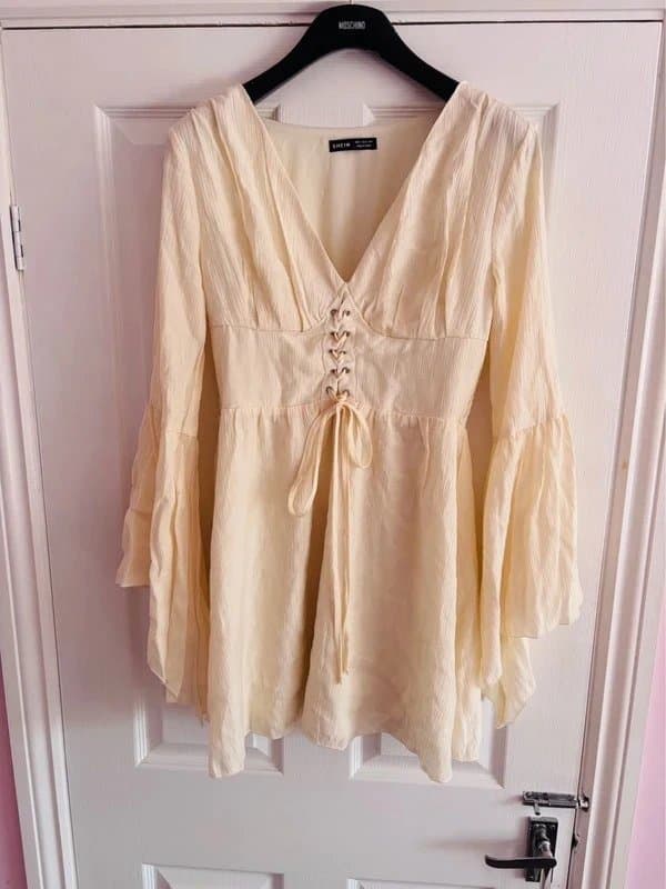 Shein Shein small 10 plunge lined dress corset wedding hen do party holiday same day post