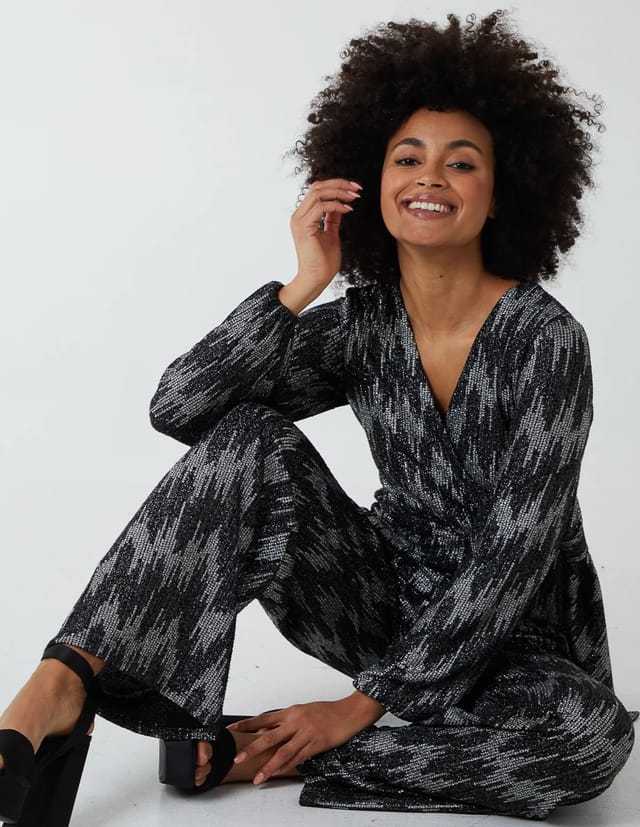 Blue Vanilla Wrap Tie Jumpsuit - 3