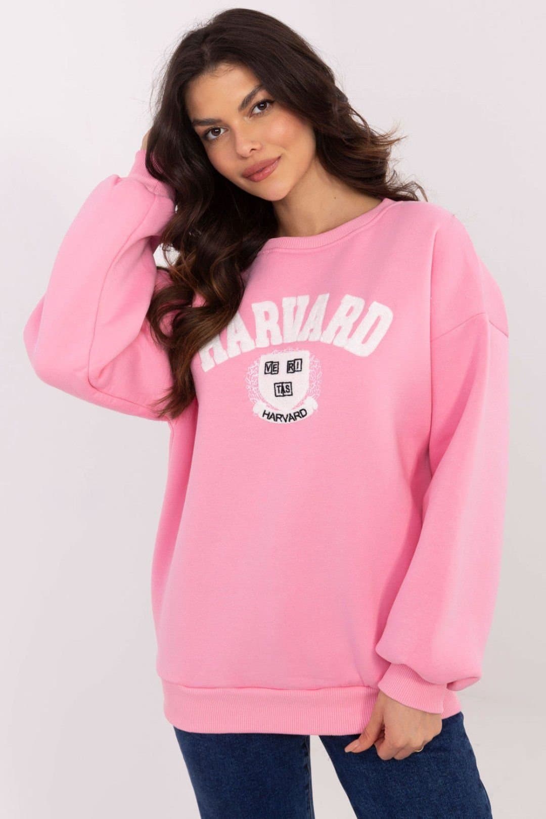 Love Lace Love Lace Women's Cotton Polyester Insulated Casual Sweatshirt Style 206377 in Pink
