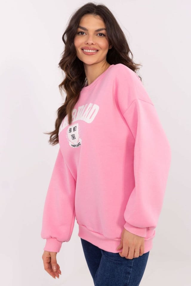 Love Lace Love Lace Women's Cotton Polyester Insulated Casual Sweatshirt Style 206377 in Pink - 2