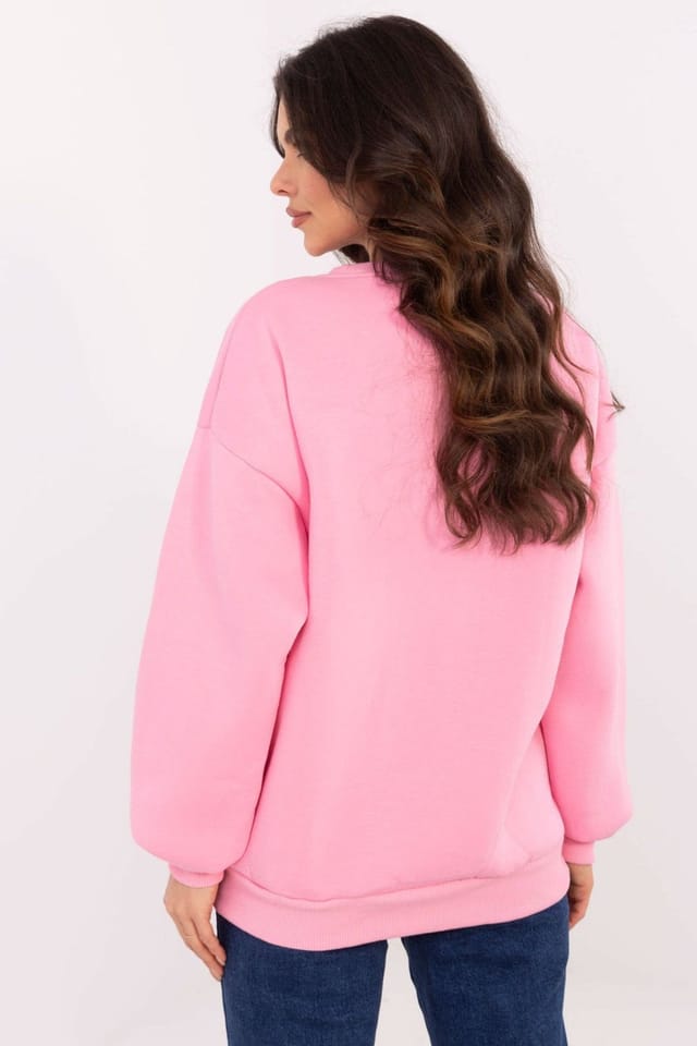 Love Lace Love Lace Women's Cotton Polyester Insulated Casual Sweatshirt Style 206377 in Pink - 3