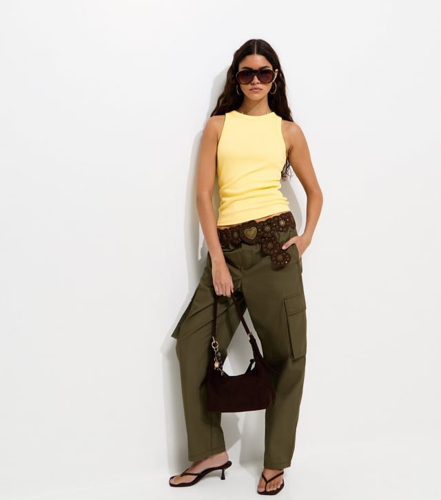 New Look Women's Light Yellow Racer Back Vest Top New Look - 3