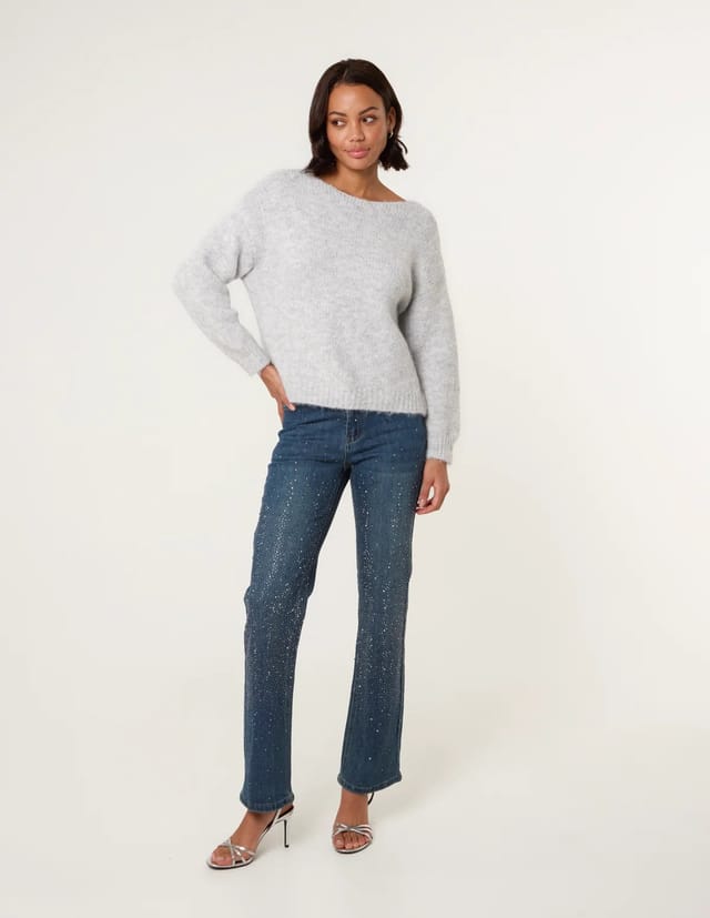 Blue Vanilla Bow Knit Cardigan - 3