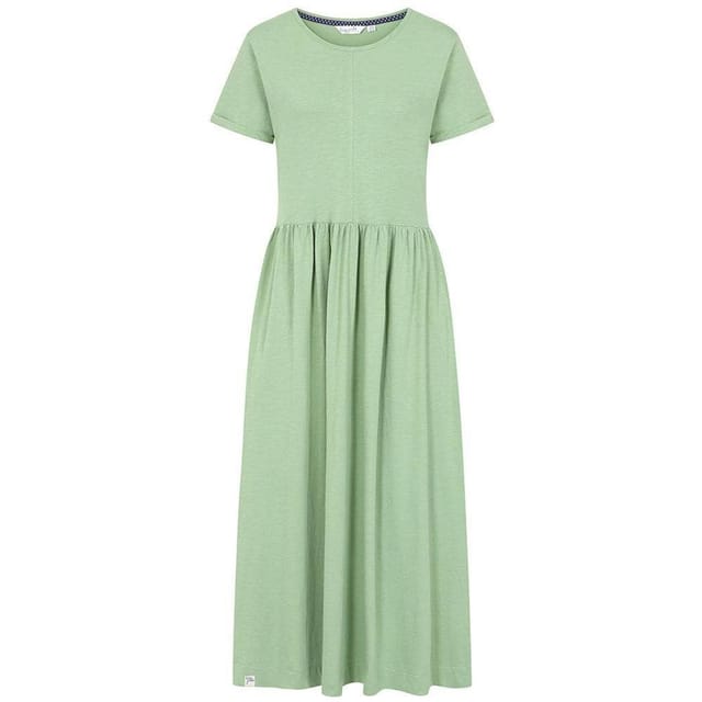 Lazy Jacks Lazy Jacks Women's Long Gathered Dress in Light Green - 2