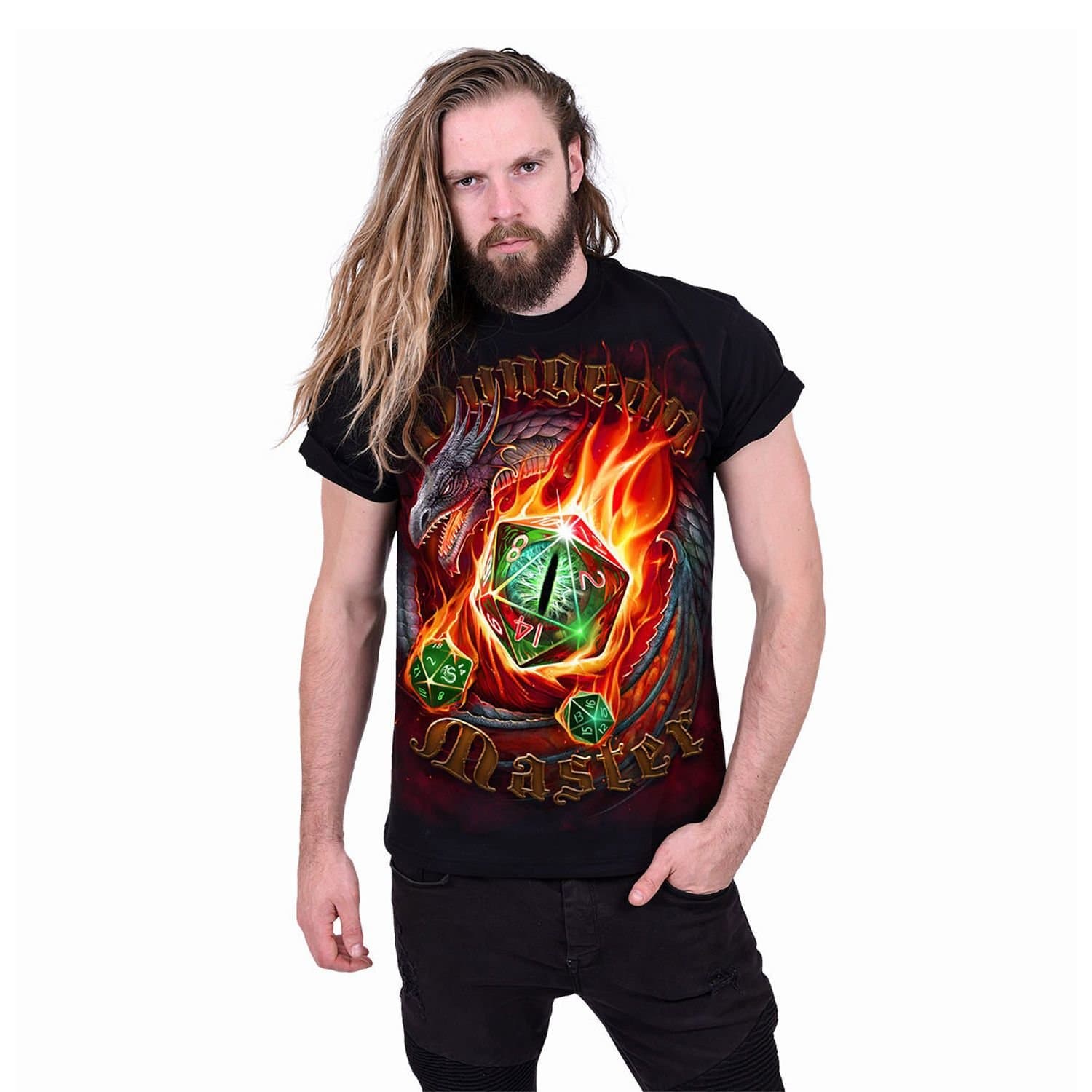 Spiral Direct Spiral Direct Men's Dungeon Master Back Print T-Shirt in Black