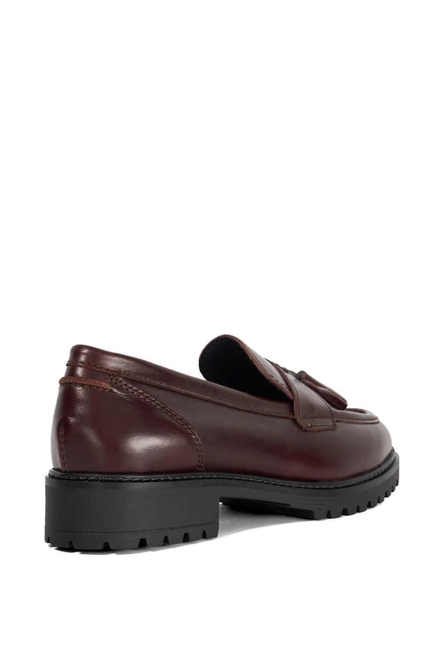 Dune London Dune London Women's Wide Fit 'Gracelyn' Leather Loafers in Red - 3