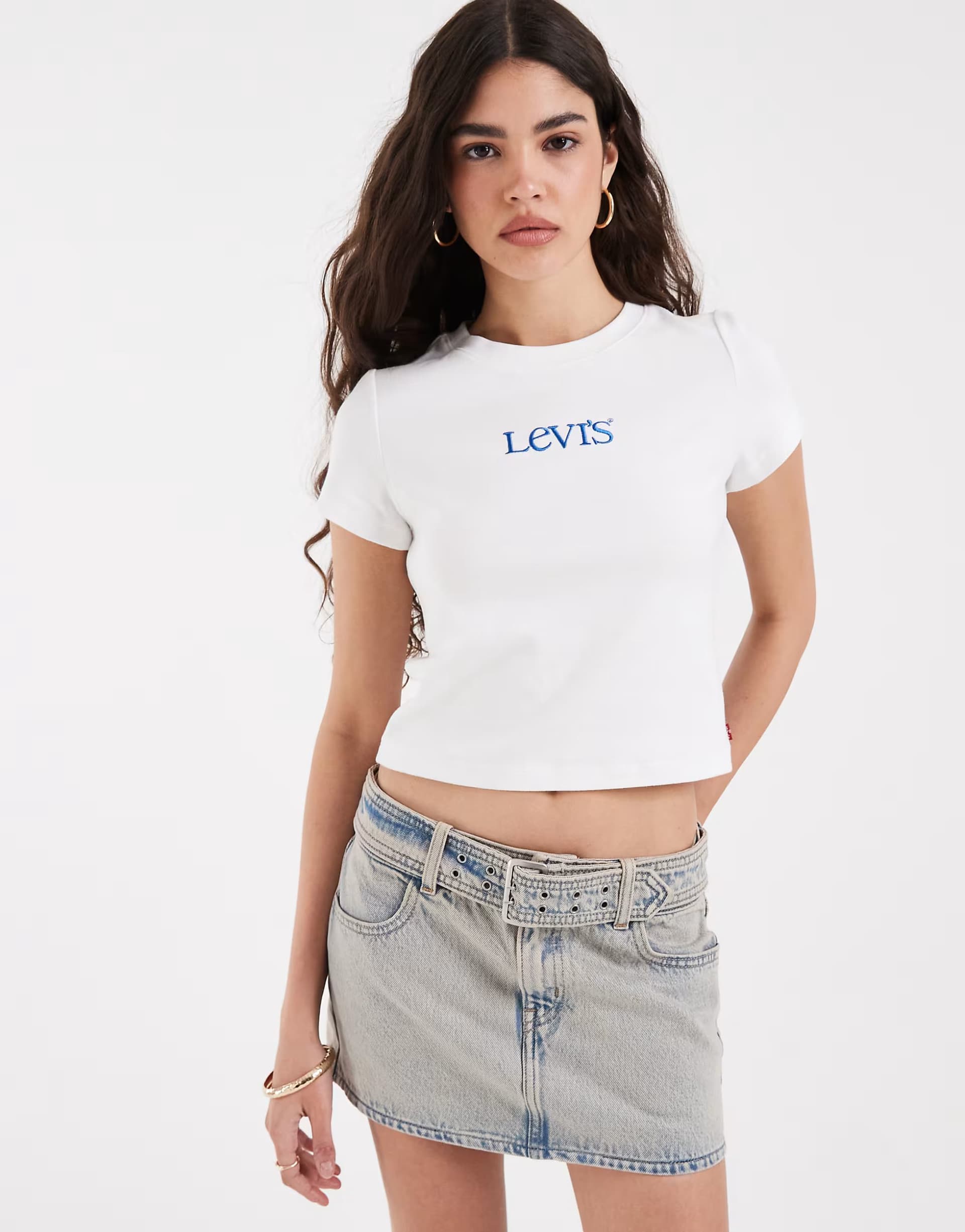 ASOS Levi's low rise mini skirt in light blue