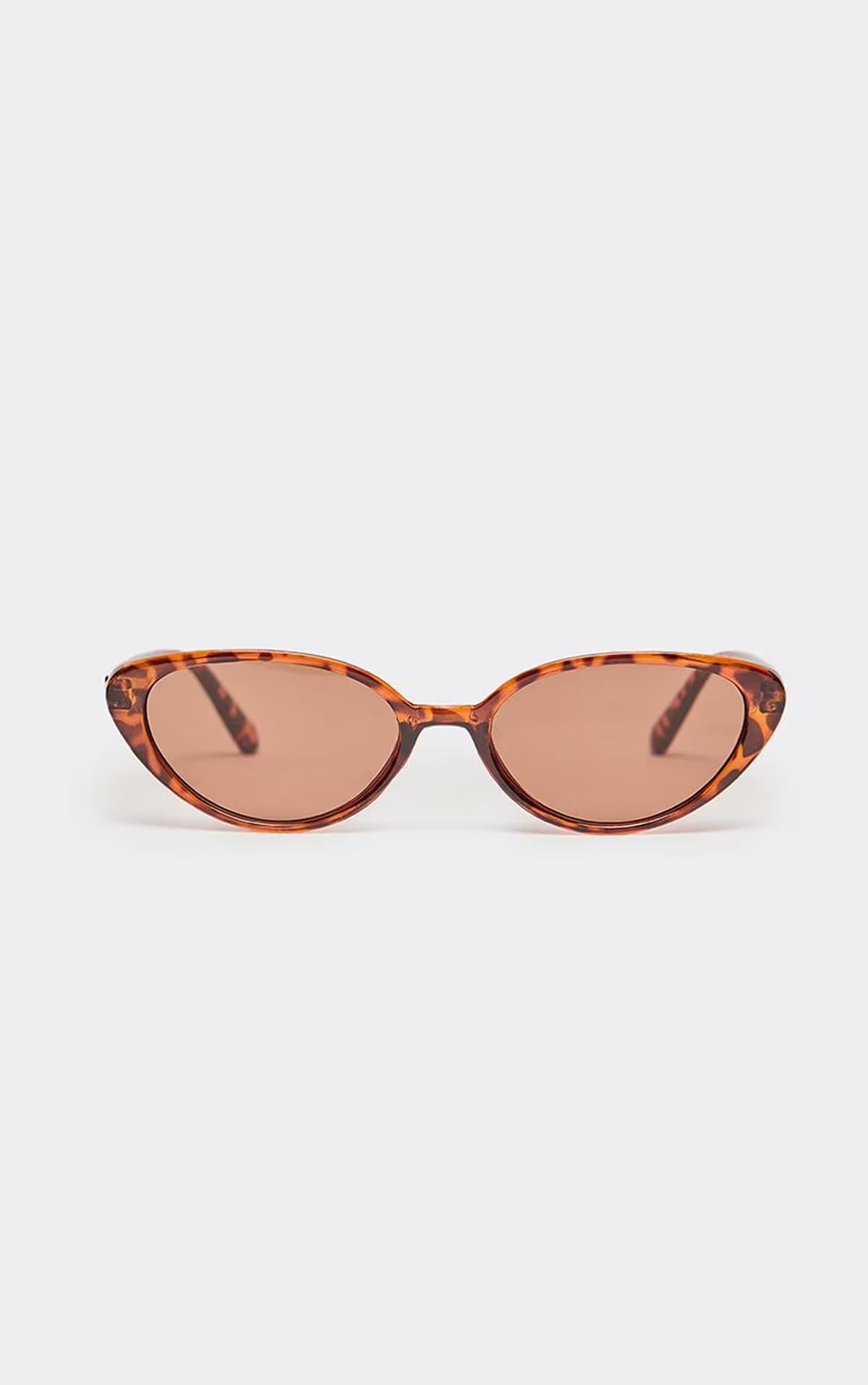 EGO Cateye Shaped Light Tinted Lence Sunglasses In Brown Leopard Print, Women's Size UK 0