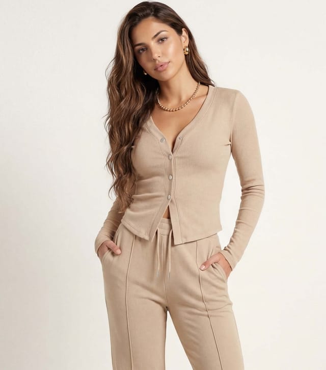 Urban Bliss Women's Cream Cardigan and Trousers Set Urban Bliss New Look - 2