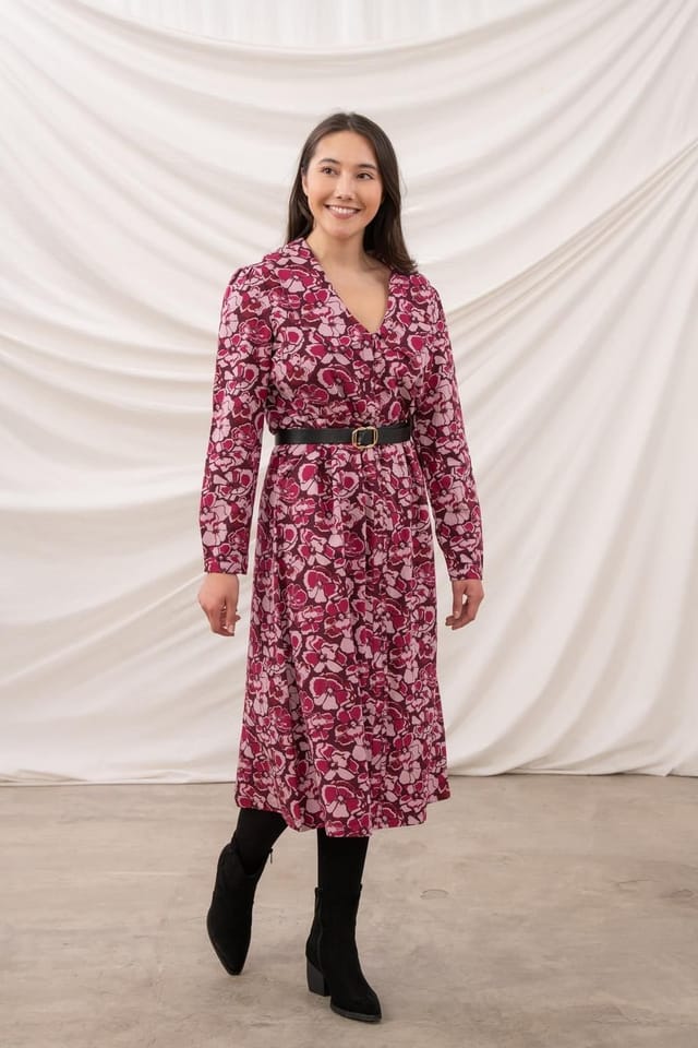 Lighthouse Clothing Lighthouse Clothing Women's Bryony Dress in Burgundy - 2
