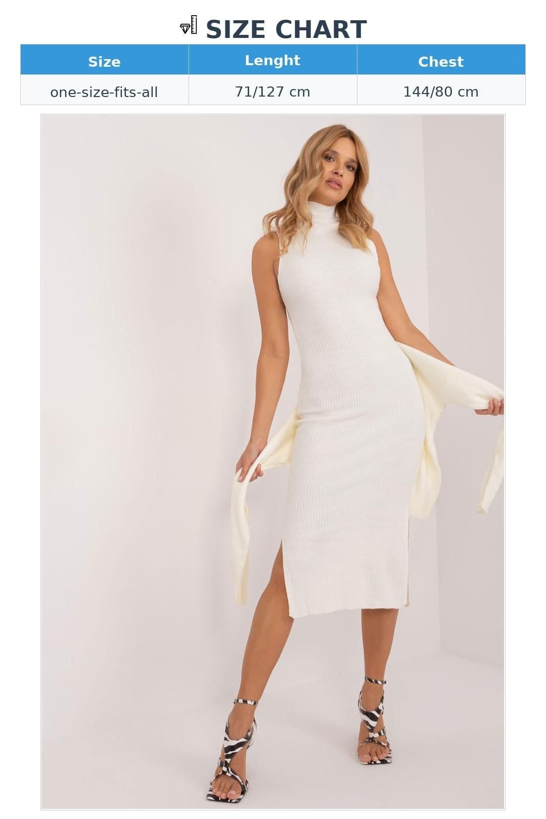 Love Lace Love Lace Women's Ribbed Turtleneck Dress & Heart Sweater Set in Off-White - 4