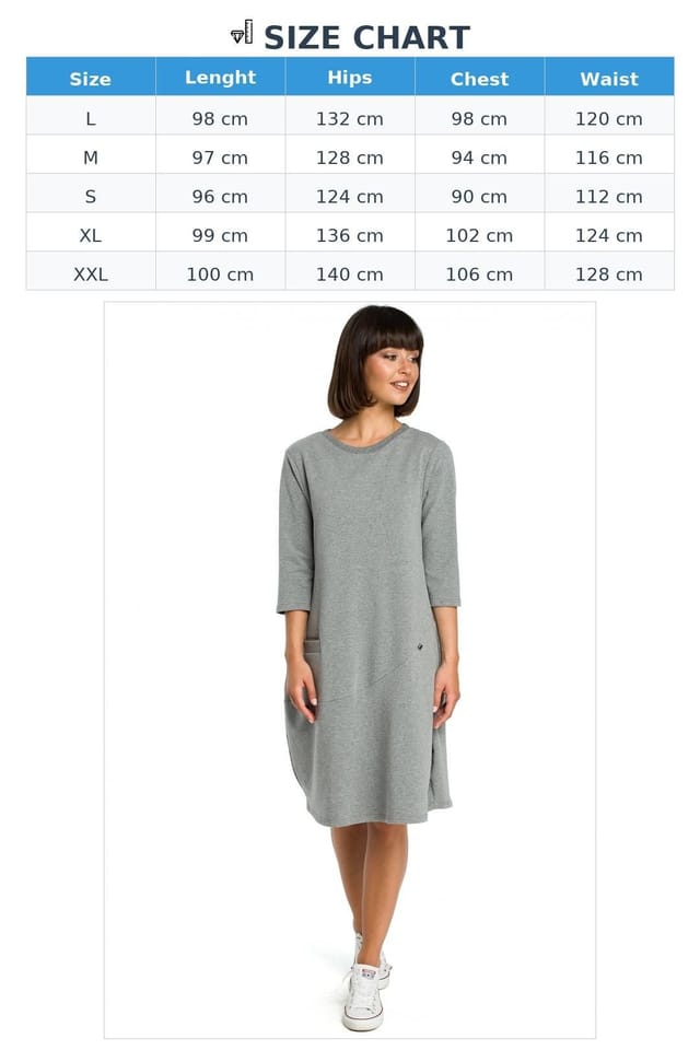 Love Lace Love Lace Women's Knit Pocket Comfort Tunic Dress for Everyday in Grey - 3