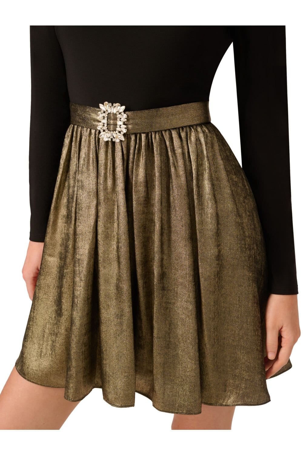 Adrianna by Adrianna Papell Adrianna by Adrianna Papell Women's Jersey Metallic Short Dress in Black - 4