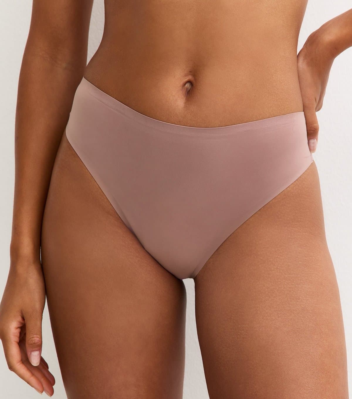 New Look Women's Pink Smooth Bonded High Waist Brazilian Briefs New Look