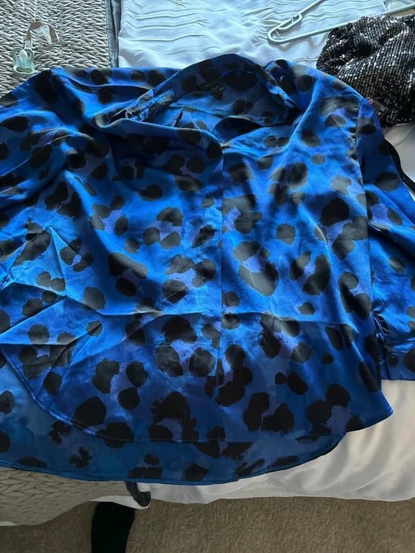 New Look Blue silk new look shirt