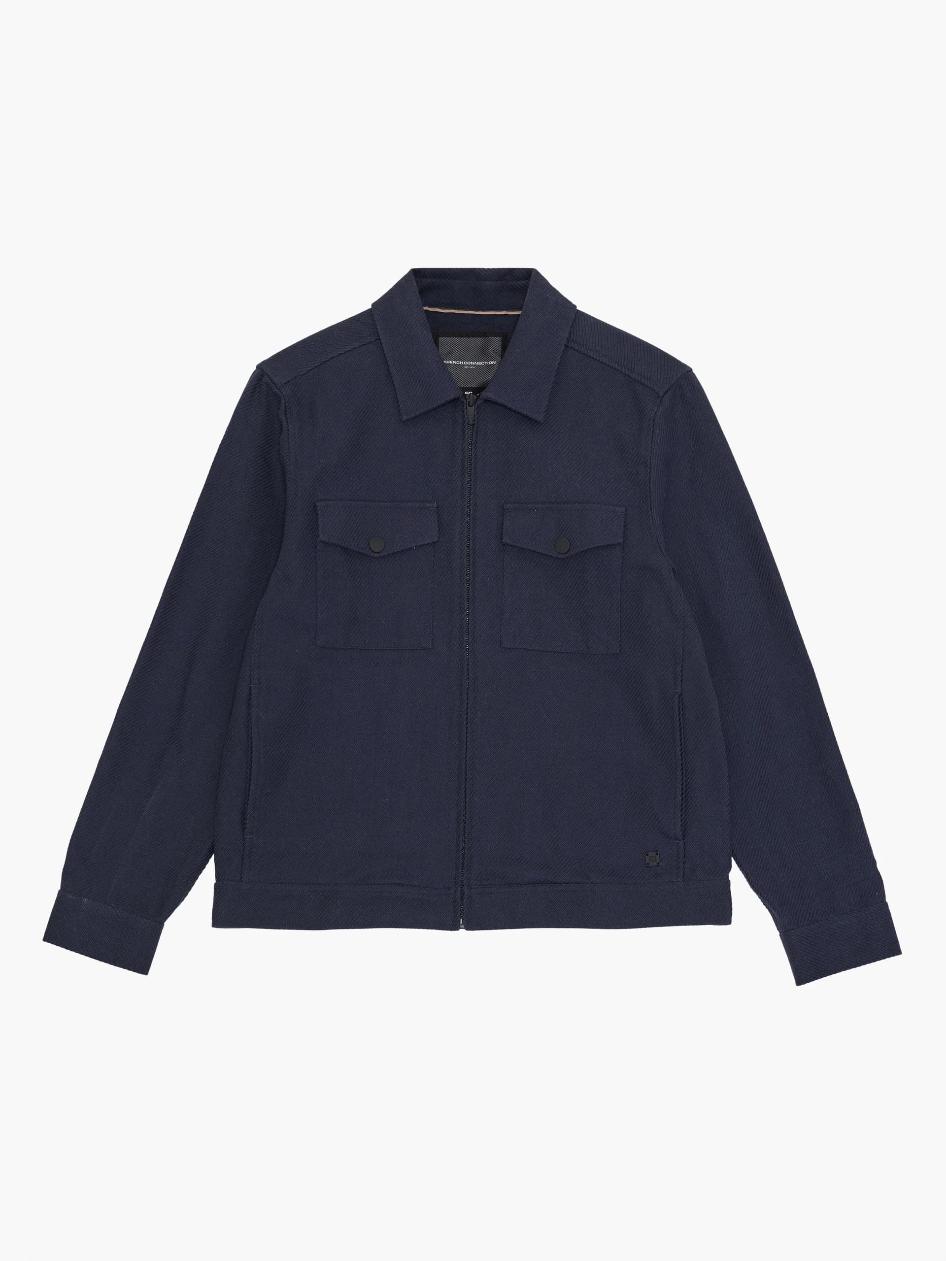 French Connection Navy Cavalry Zip Through Jacket Navy