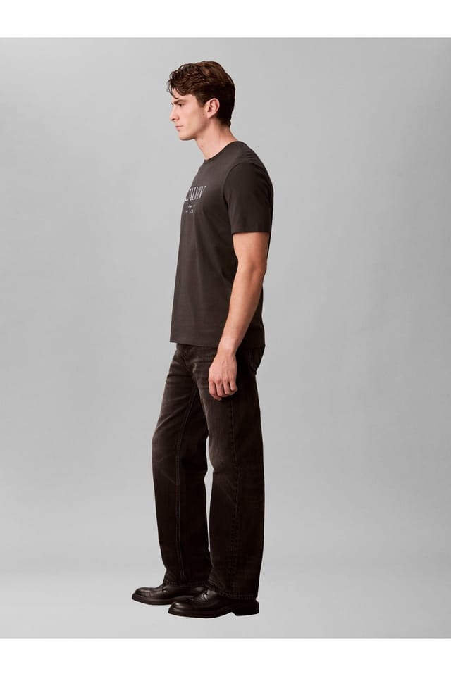 Calvin Klein Calvin Klein Men's SS 20S Ln Calvin Graphic Tee Pirate Black - 3