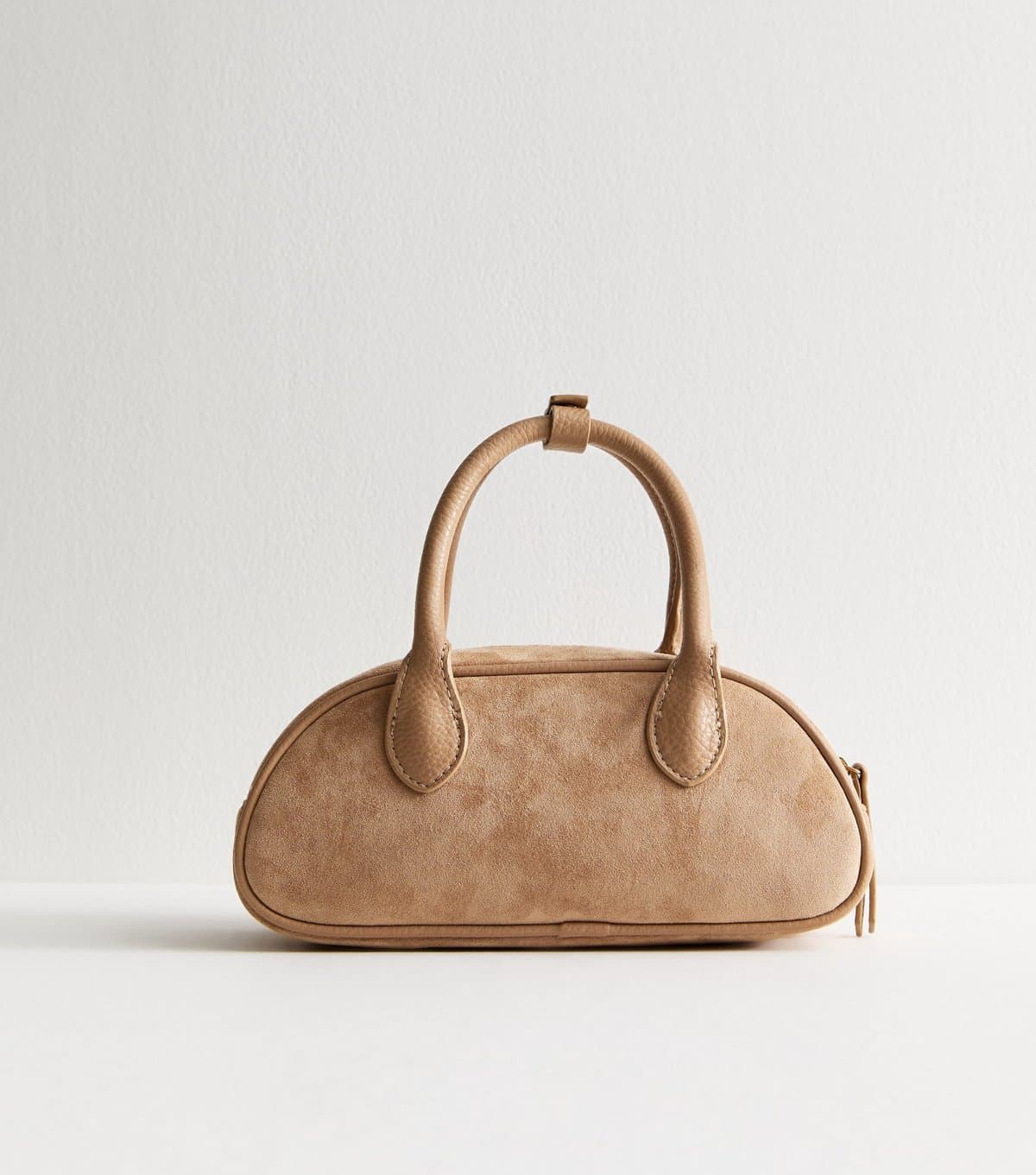 New Look Brown Suedette Bowler Crossbody Bag New Look
