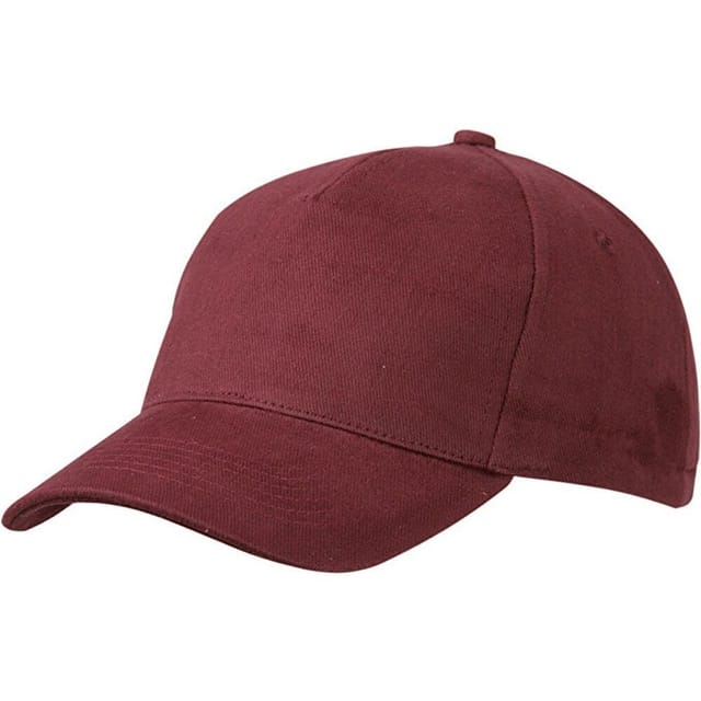 Myrtle Beach Myrtle Beach Men's 5 Panel Heavy Brushed Cotton Cap in Burgundy - 2
