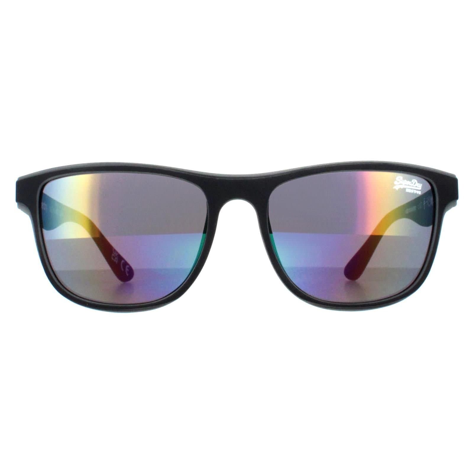 Superdry Superdry Men's Square Matte Black Grey Purple Flash Mirror Rockstep