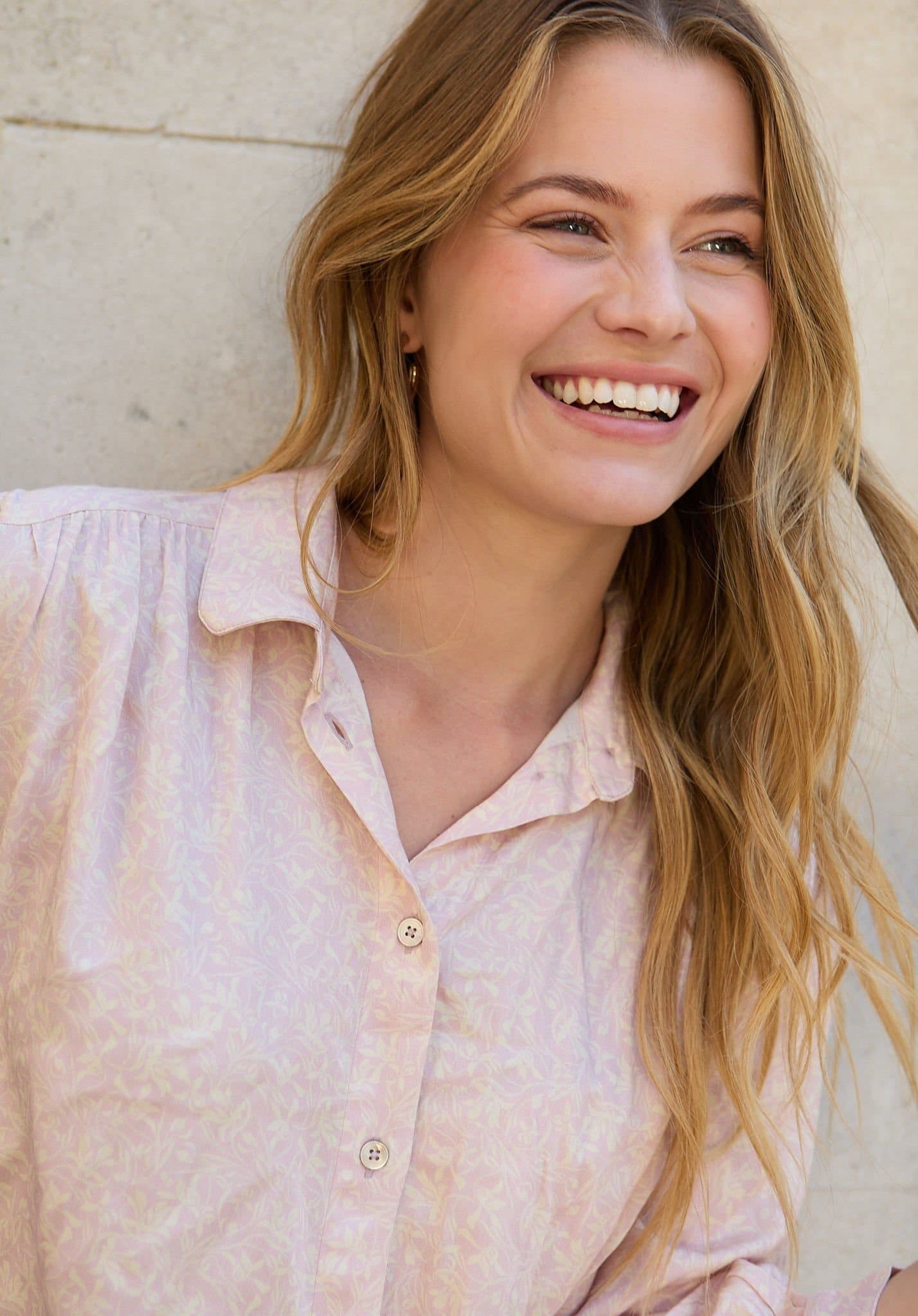 Lily and Lionel Lily and Lionel Pink Floral Print Peter Pan Collar Shirt