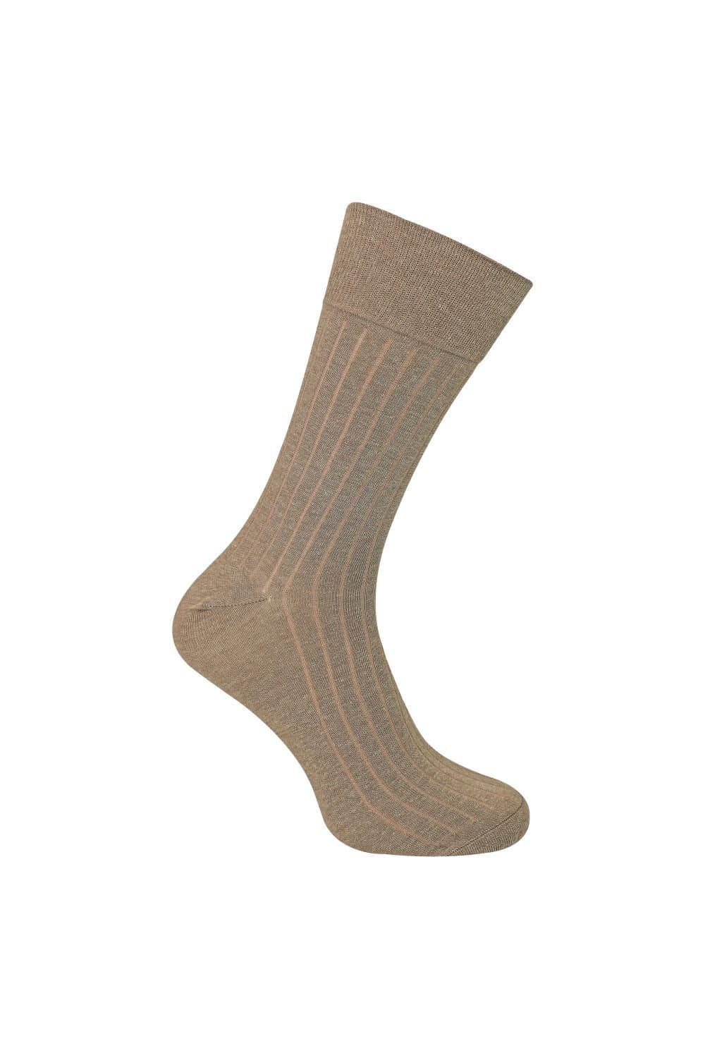 Steven Steven Men's Beige Cotton Camel Wool Socks - Warm and Breathable