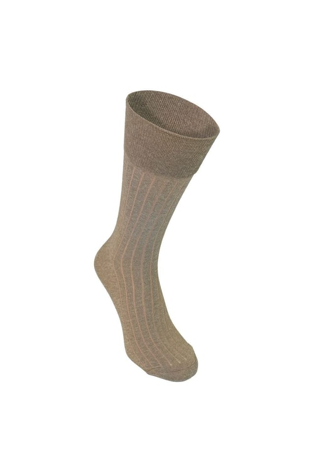 Steven Steven Men's Cotton Camel Wool Socks - Warm Breathable Comfort for Everyday Wear in Beige - 3