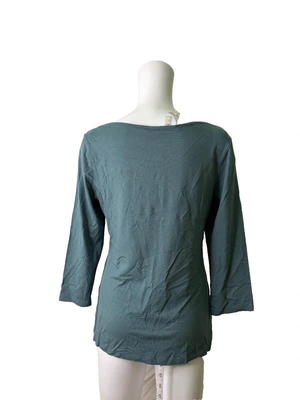 Barbara Lebek Barbara Lebek Top T-Shirt Size 10 Teal Sequined Floral Womens NEW EU 38 RRP £48