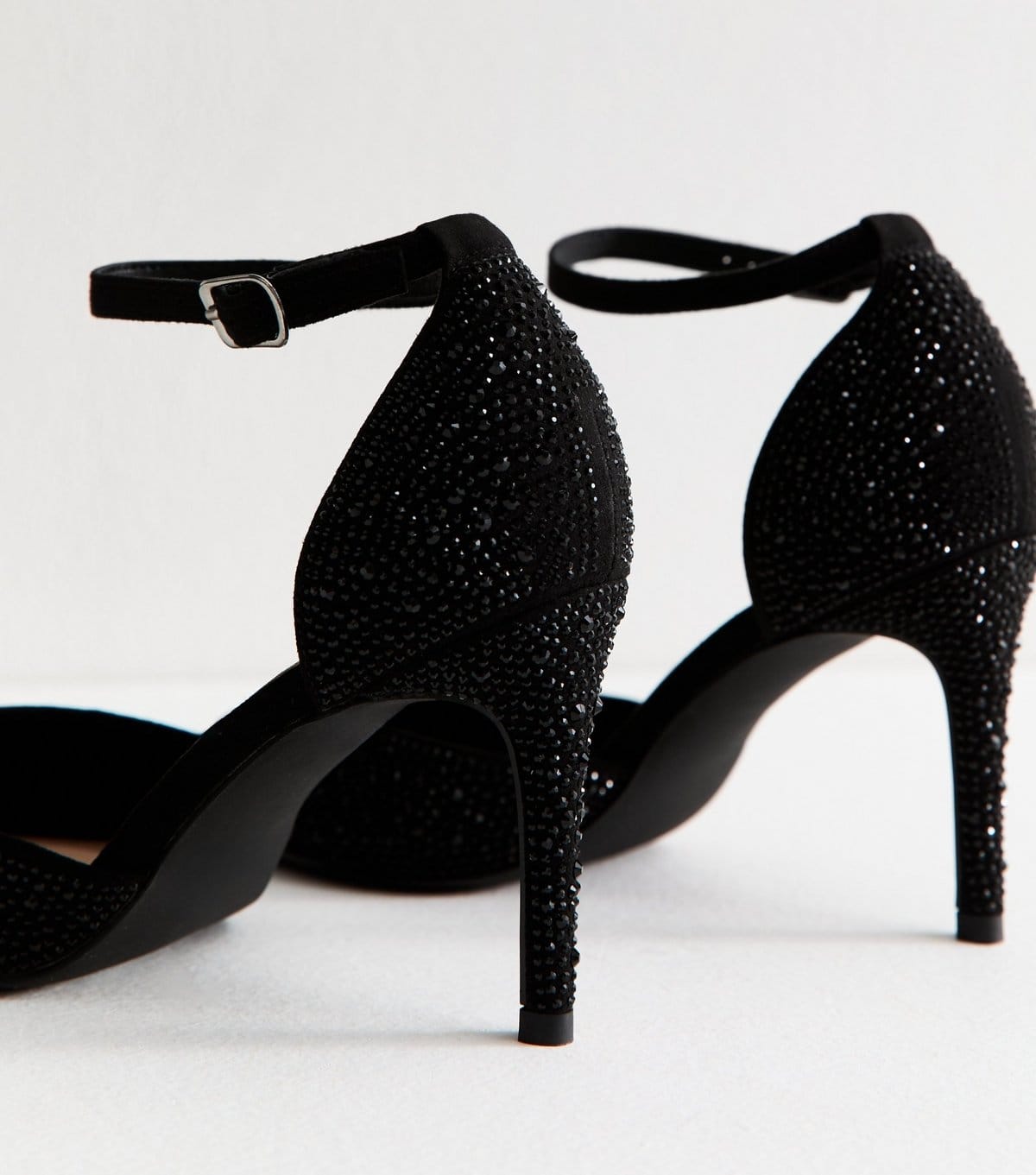 New Look Women's Extra Wide Fit Black Embellished Court Shoes Vegan New Look - 4