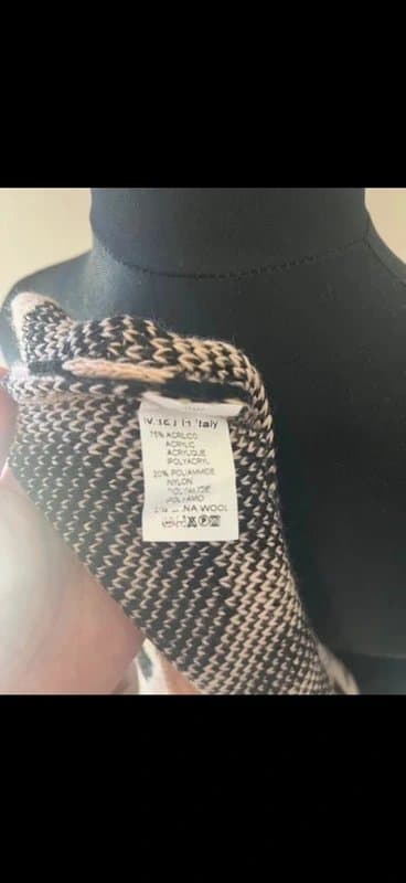 M-Made in Italy Made in Italy Chic Pink & Black Leopard Print Turtleneck Sweater Jumper One Size 8-14