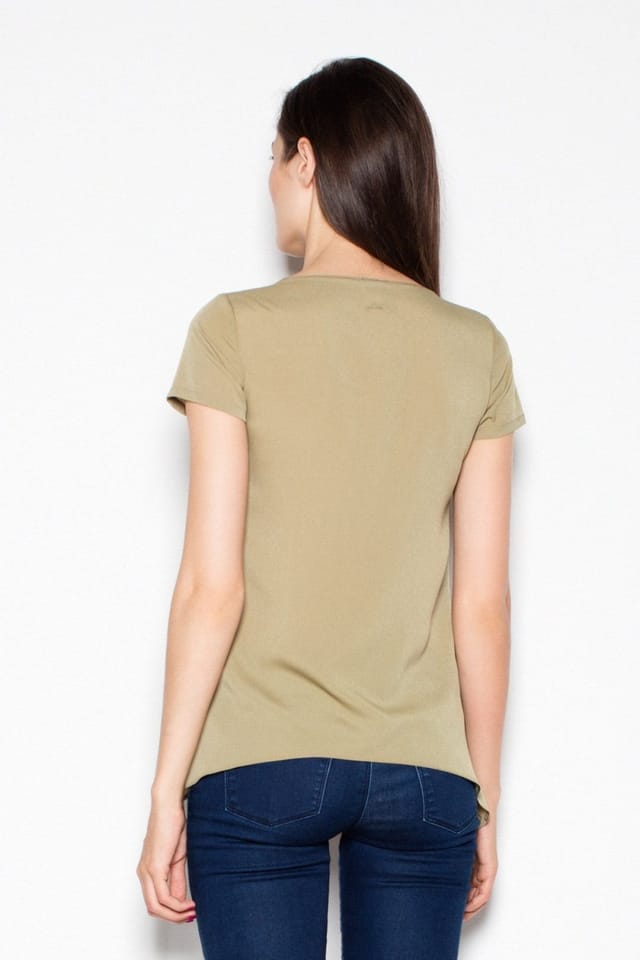 Love Lace Love Lace Women's Light Airy Extended Side Blouse for Trousers in Green - 3