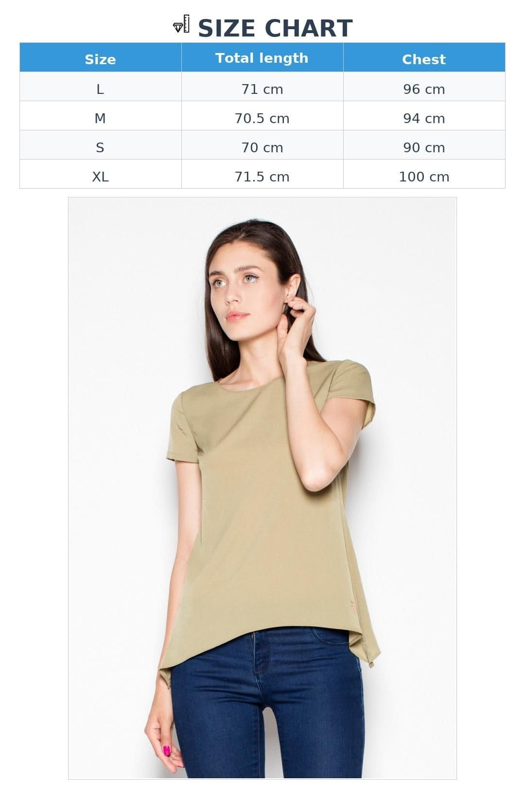 Love Lace Love Lace Women's Light Airy Extended Side Blouse for Trousers in Green - 4