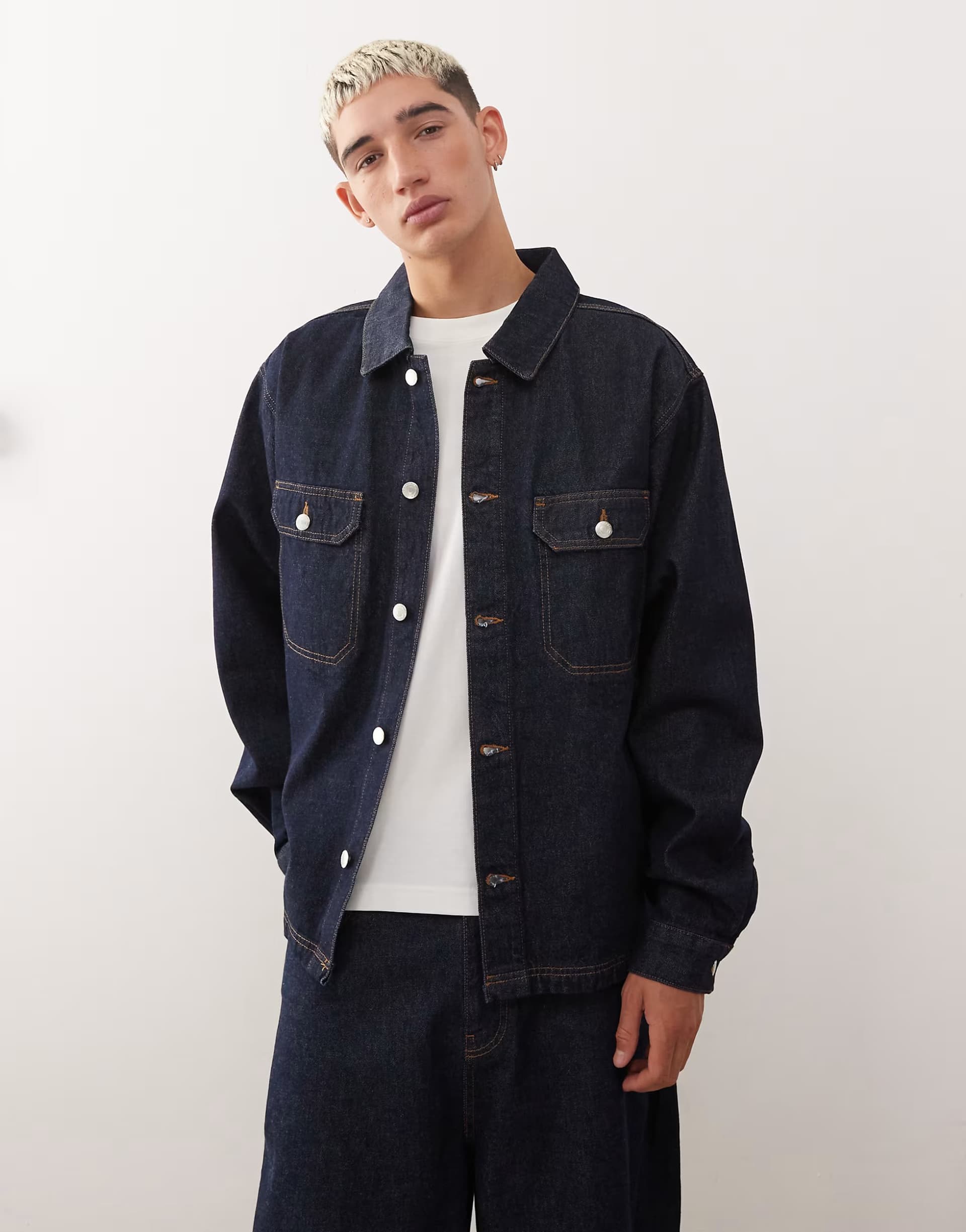 ASOS Reclaimed Vintage western denim shirt co-ord in indigo