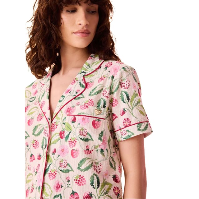 Cath Kidston Cath Kidston Women's Berries Button Through Pyjama Set in Ecru - 3