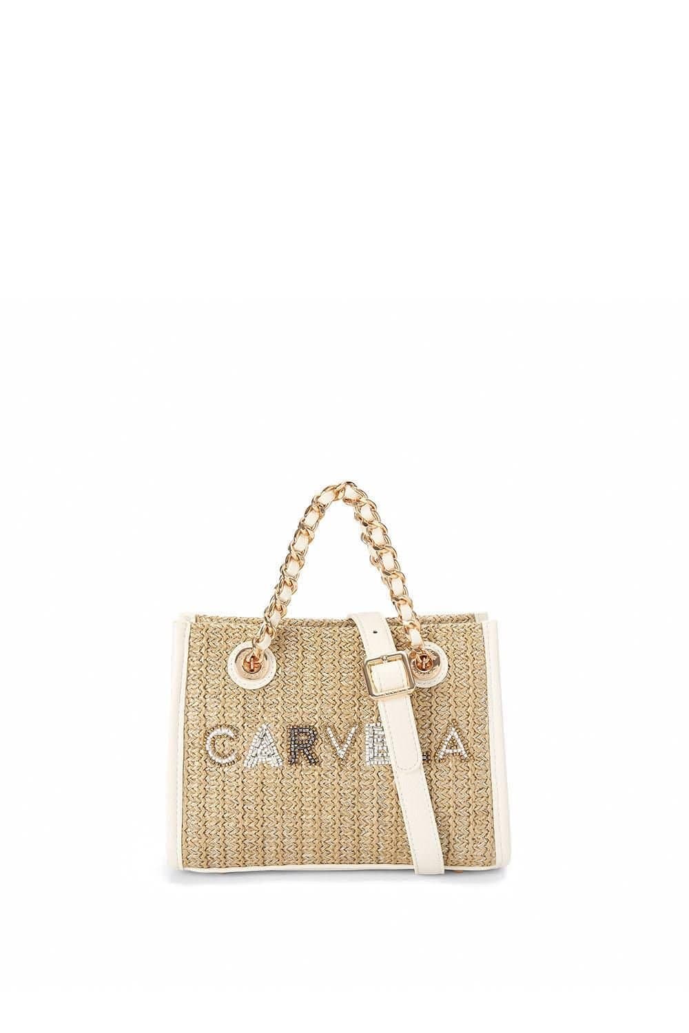 Carvela Carvela Women's 'Sorrento Bead Micro' Bag in Beige