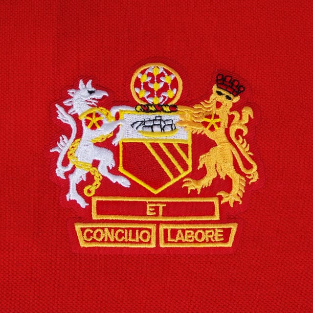 fan originals fan originals Men's Adults Manchester Crest Retro Polo Shirt in Red - 3