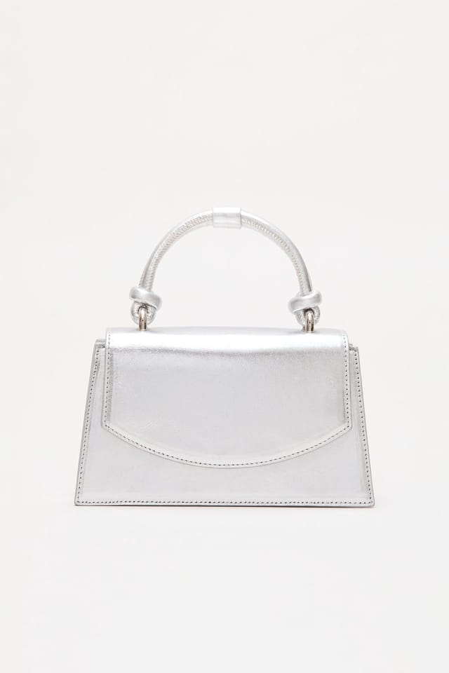 Phase Eight Phase Eight Women's Top Handle Clutch in Metallic Silver - 2