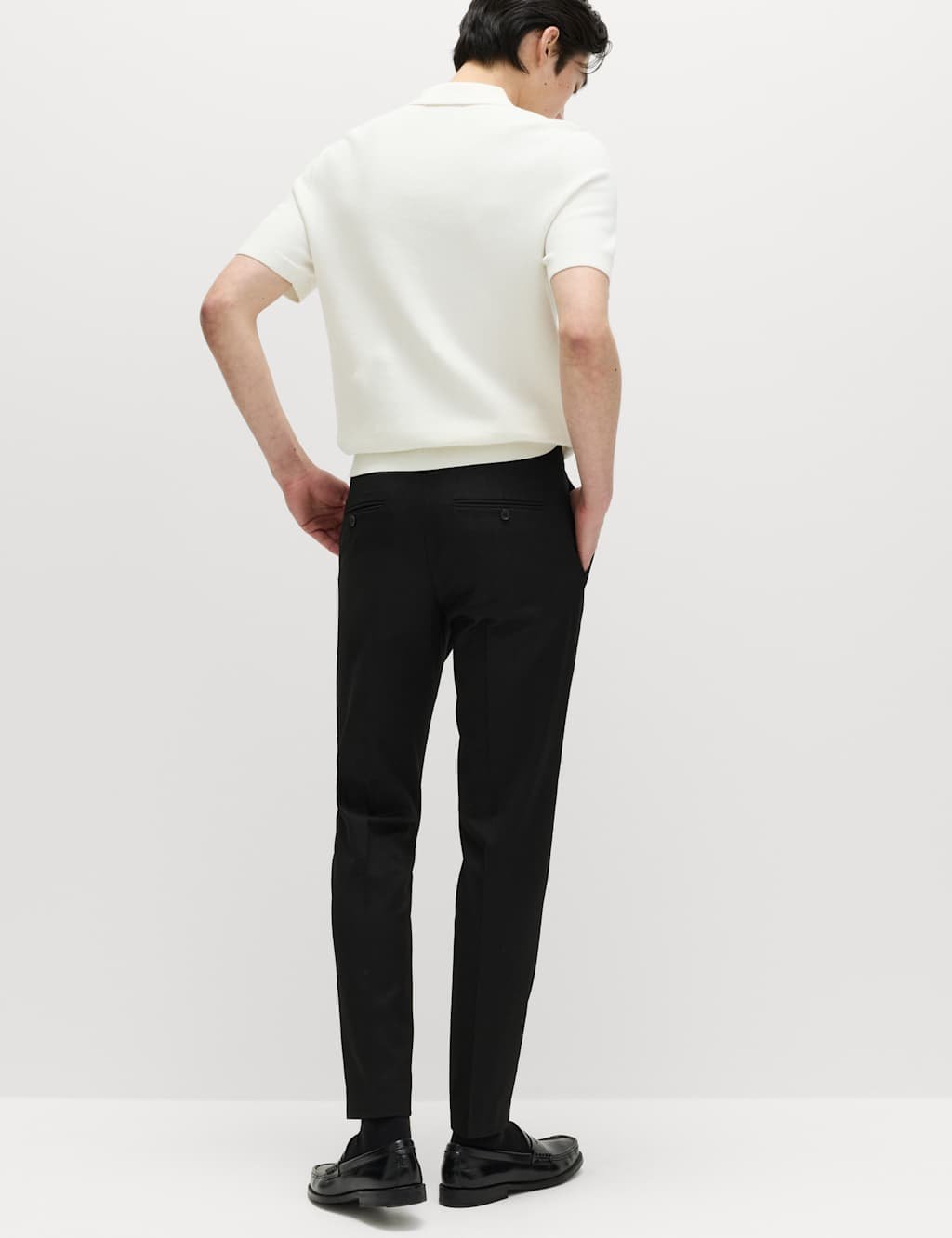 Marks & Spencer M&S Tapered Fit Elasticated Trousers Black - 4