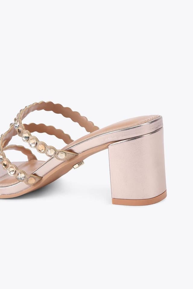 Carvela Carvela Women's 'Confetti Block' Fabric Sandals in Gold - 3