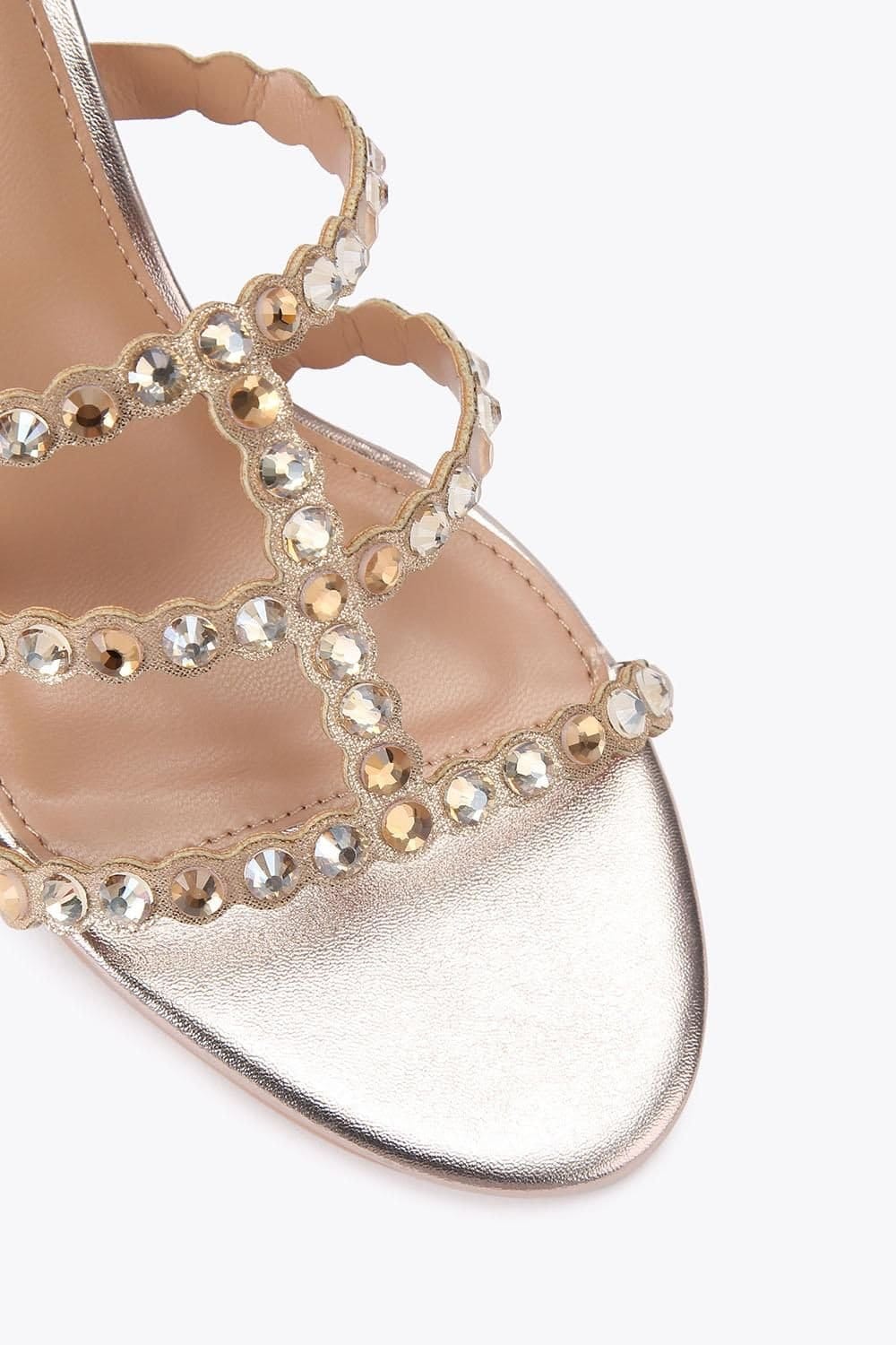 Carvela Carvela Women's 'Confetti Block' Fabric Sandals in Gold - 4