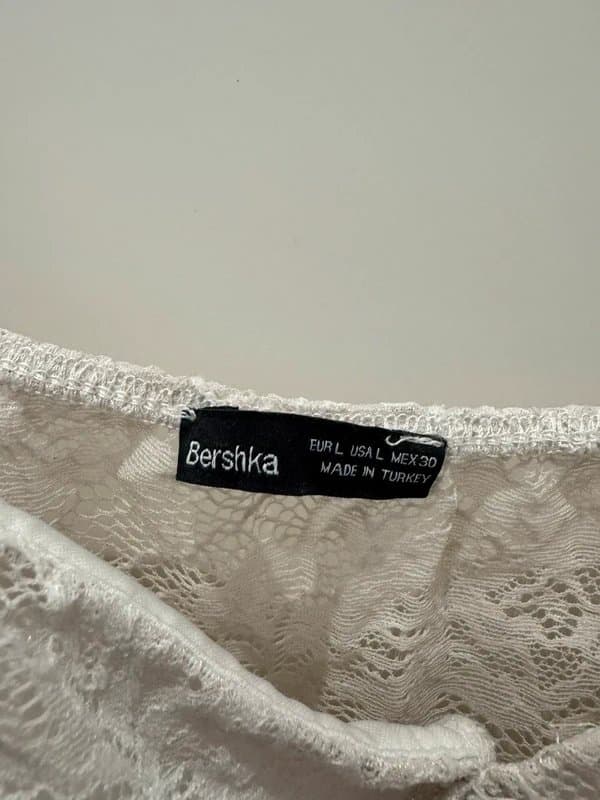 Bershka bershka white lace cami top