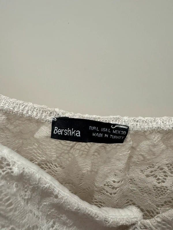 Bershka White Lace Cami Top