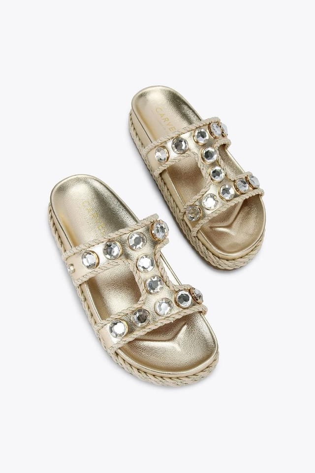 Carvela Carvela Women's 'Sorella Flatform' Sandals in Gold - 2