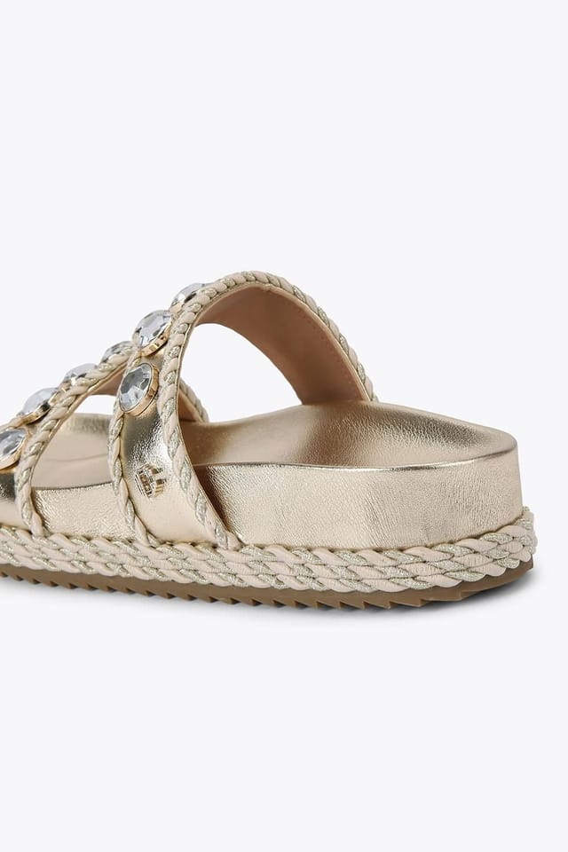 Carvela Carvela Women's 'Sorella Flatform' Sandals in Gold - 3