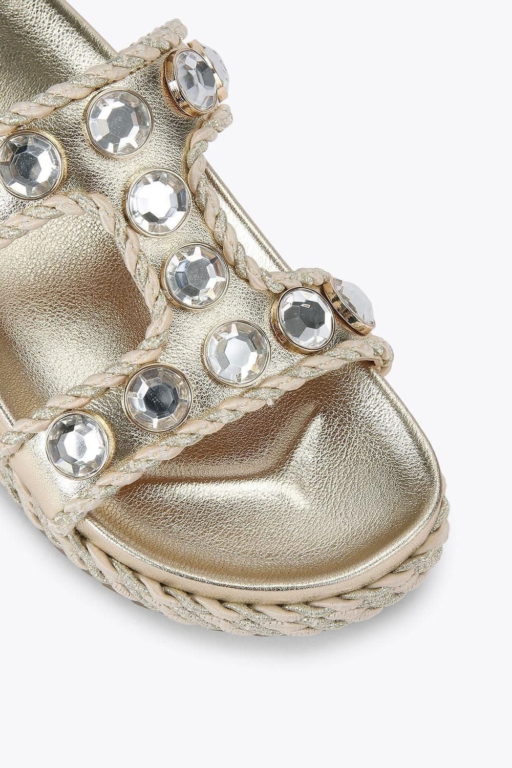 Carvela Carvela Women's 'Sorella Flatform' Sandals in Gold - 4