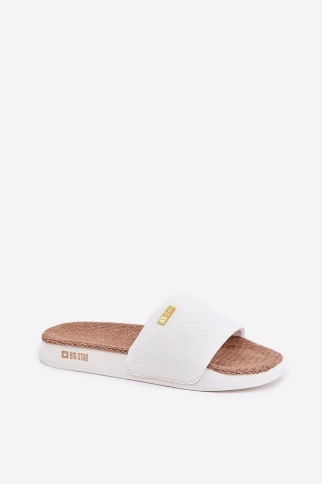 Love Lace Love Lace Women's Big Star Textile Flip Flops With Cushioned Foam Sole Summer in White - 2