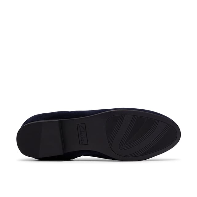 Clarks Clarks Women's Tamna Pure Navy Suede Loafers, Slip Ons in Blue - 2