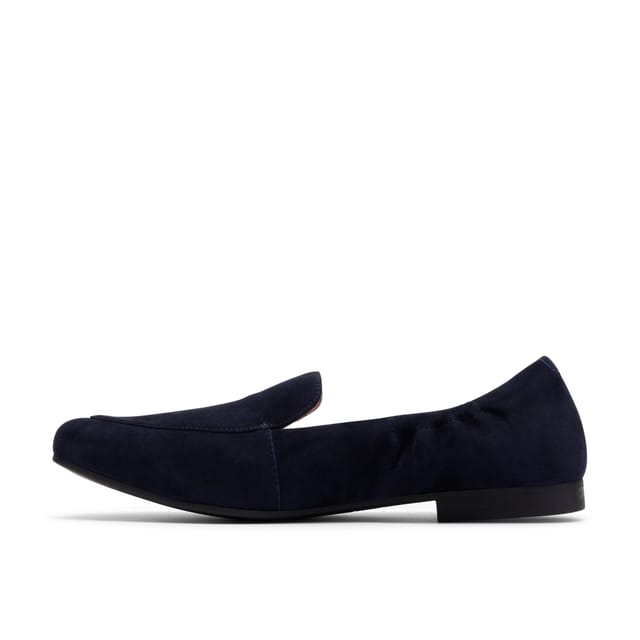 Clarks Clarks Women's Tamna Pure Navy Suede Loafers, Slip Ons in Blue - 3