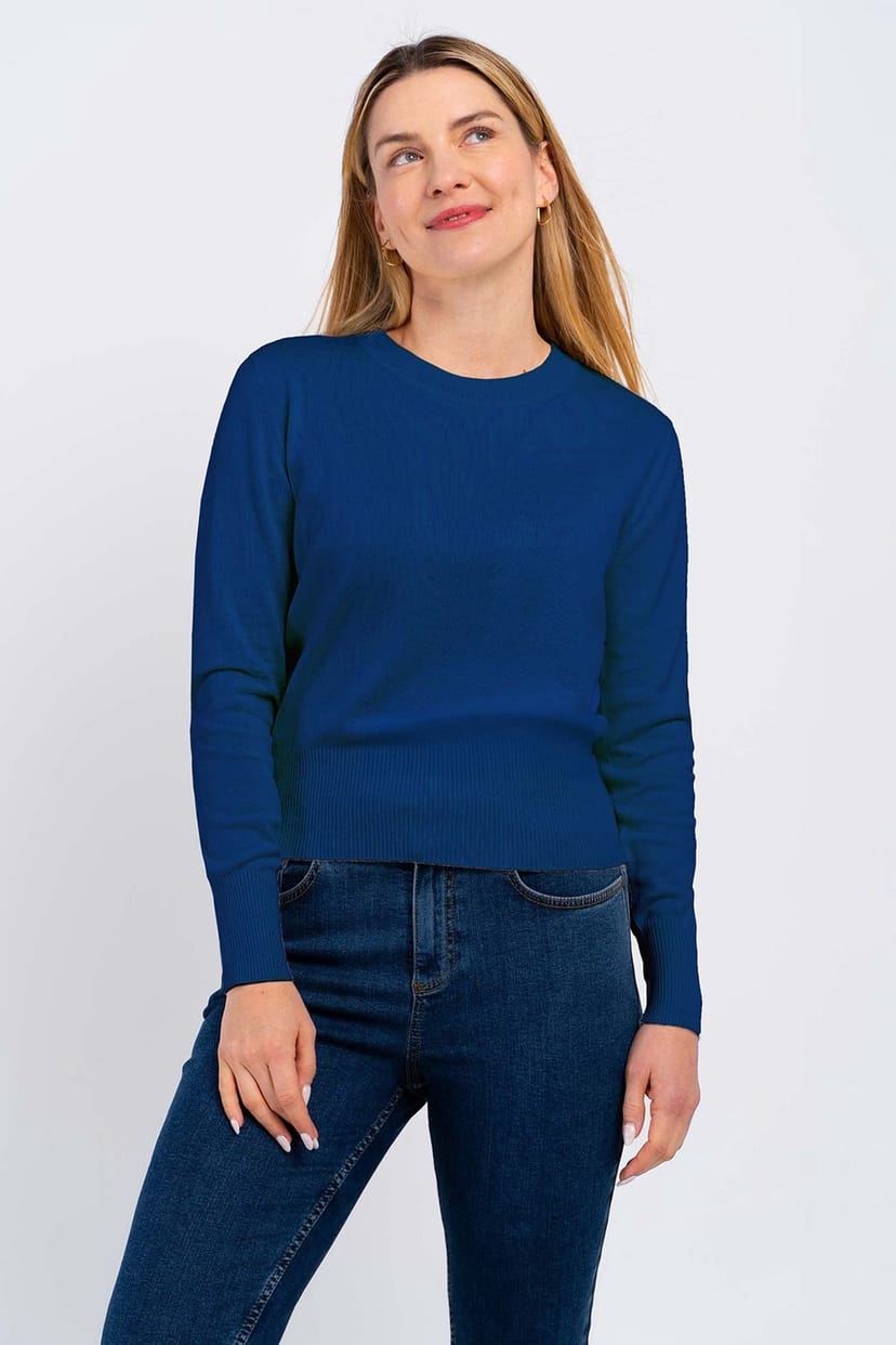 Kettlewell Kettlewell Women's Cora Cotton Sweater in Cobalt - 1